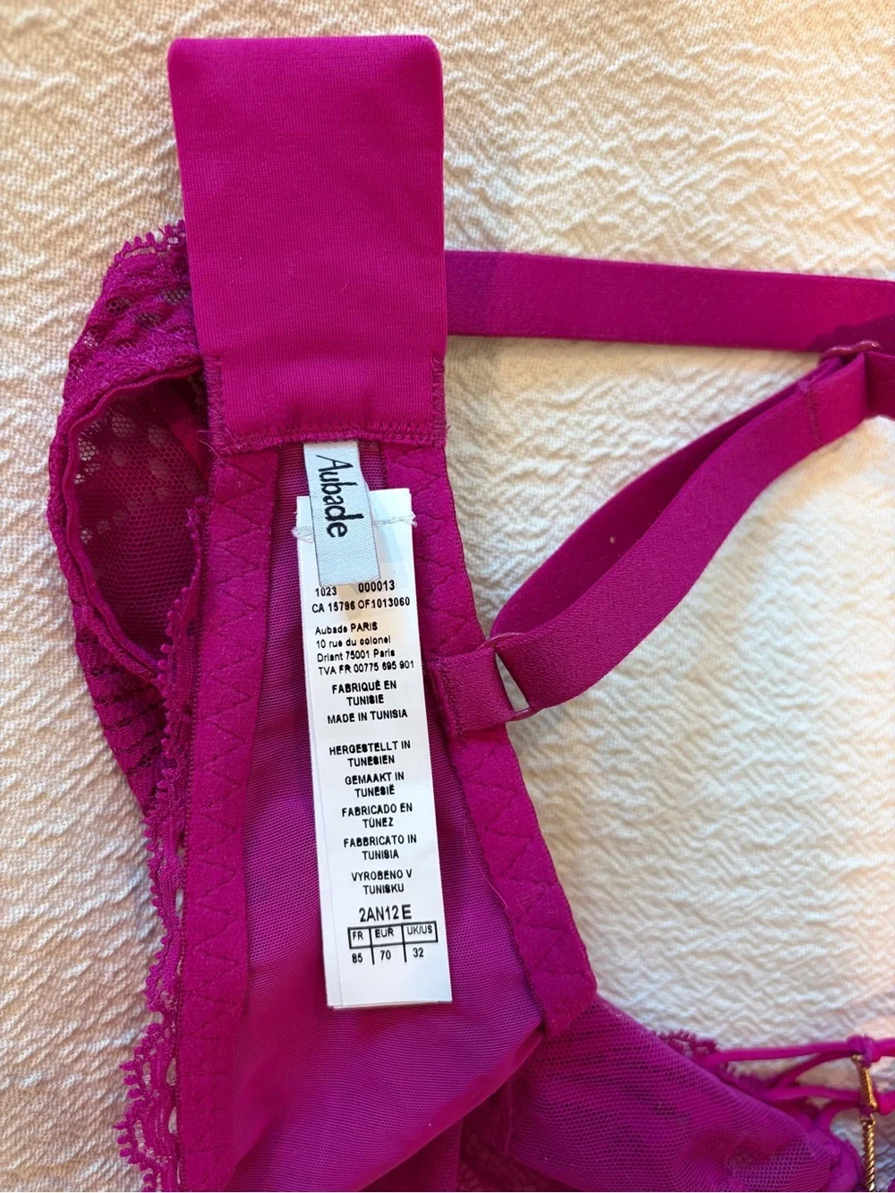 Aubade Rythm of Desire Lace Underwire Triangle Bra 32E